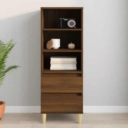 Hoge Kast 40X36X110 Cm Bewerkt Hout Bruineiken