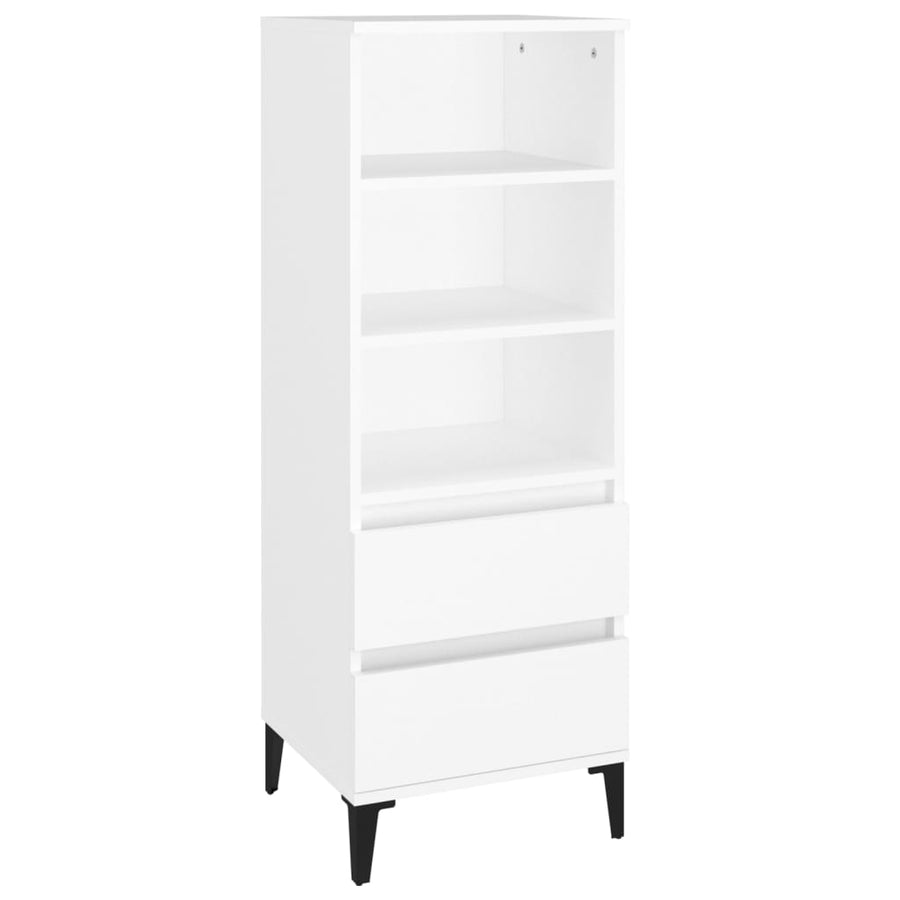 Hoge Kast 40X36X110 Cm Bewerkt Hout Wit