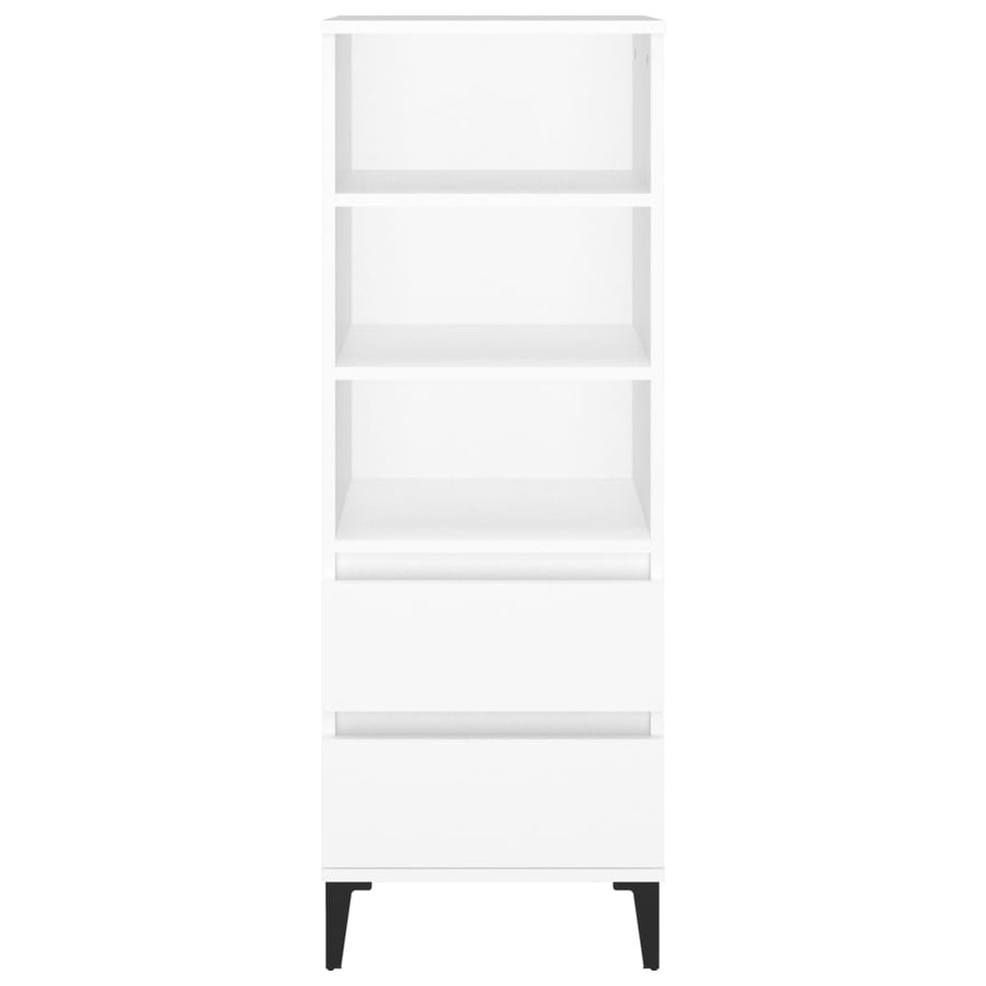 Hoge Kast 40X36X110 Cm Bewerkt Hout Wit