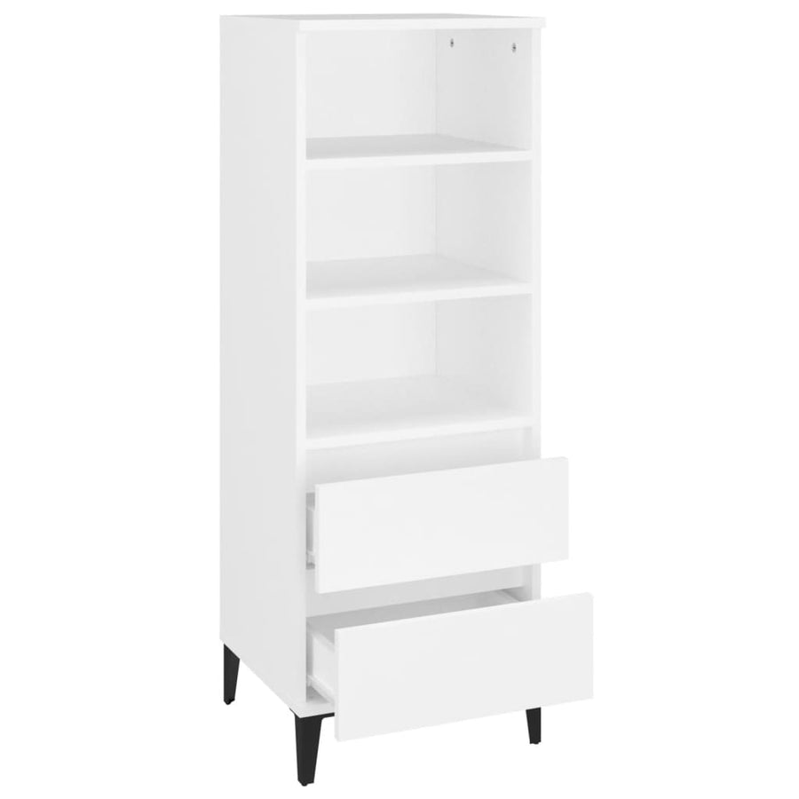Hoge Kast 40X36X110 Cm Bewerkt Hout Wit