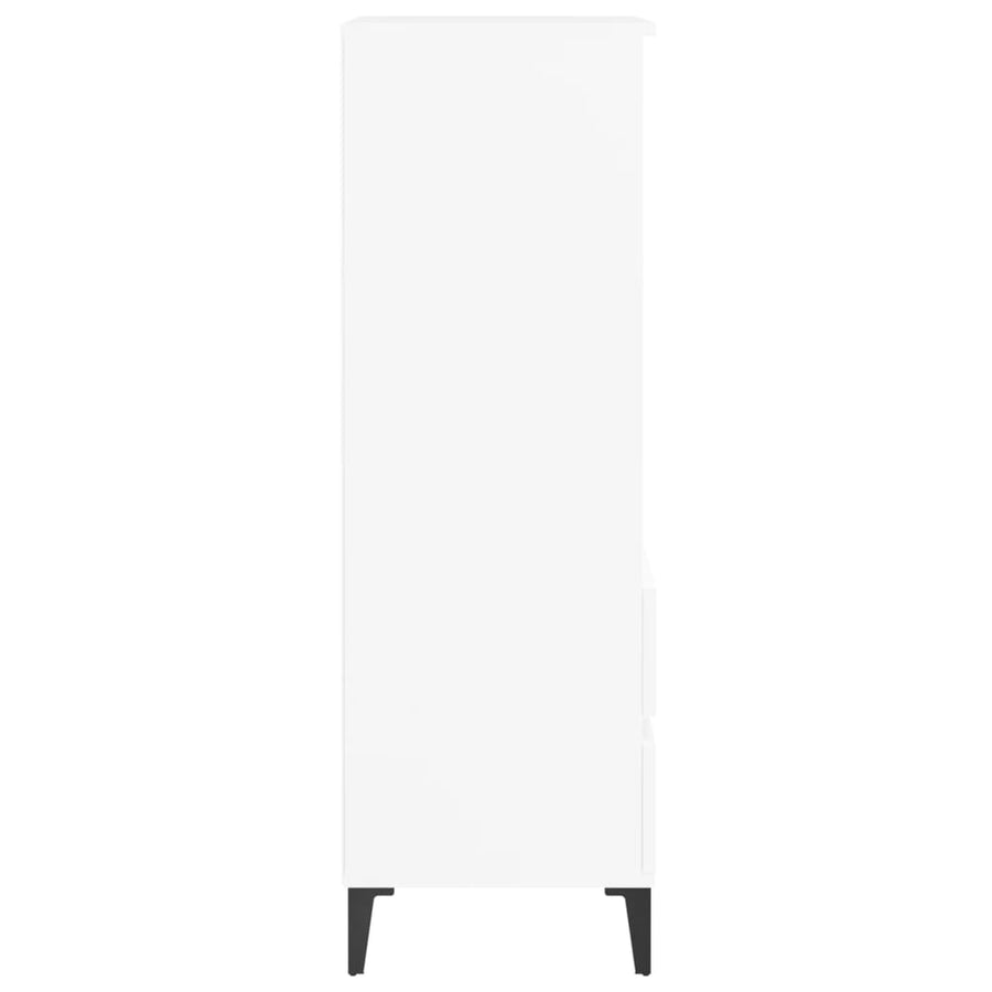 Hoge Kast 40X36X110 Cm Bewerkt Hout Wit