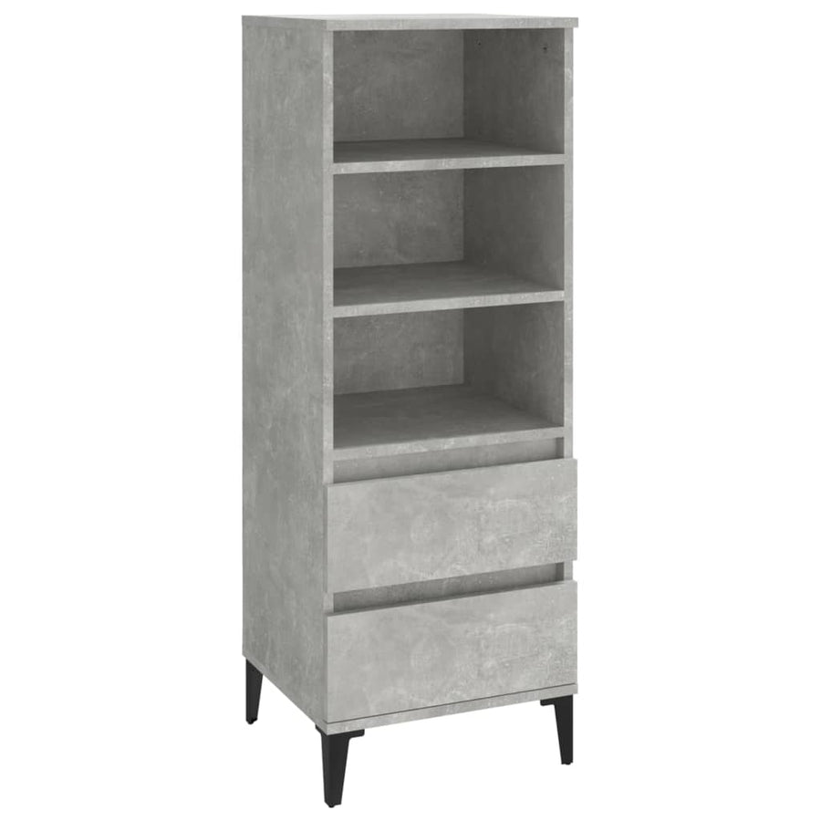 Hoge Kast 40X36X110 Cm Bewerkt Hout Betongrijs