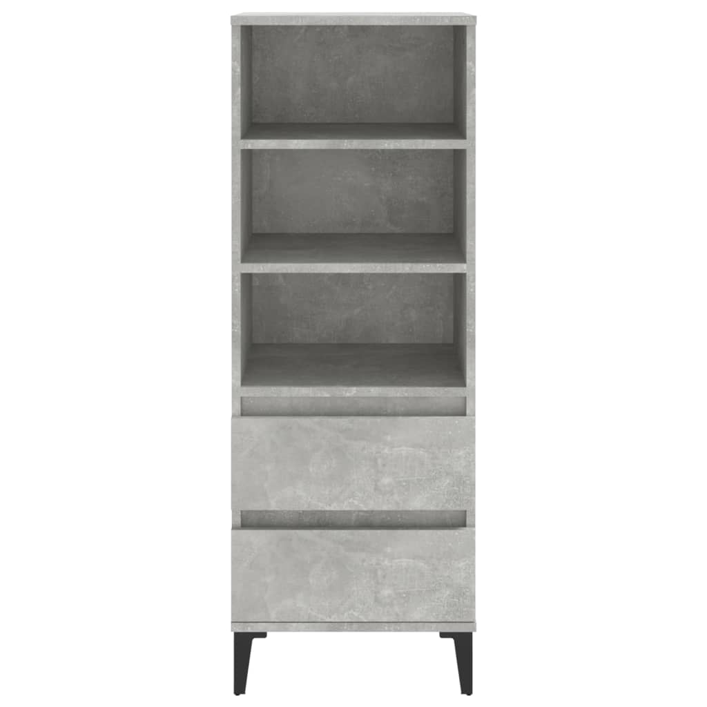 Hoge Kast 40X36X110 Cm Bewerkt Hout Betongrijs