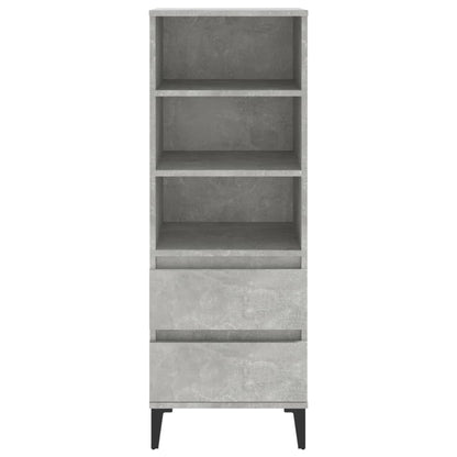Hoge Kast 40X36X110 Cm Bewerkt Hout Betongrijs