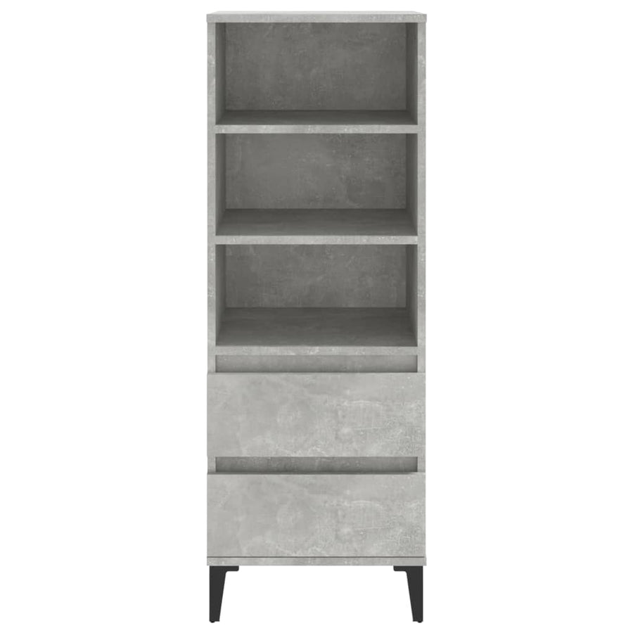 Hoge Kast 40X36X110 Cm Bewerkt Hout Betongrijs