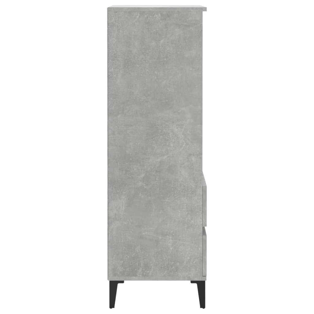 Hoge Kast 40X36X110 Cm Bewerkt Hout Betongrijs