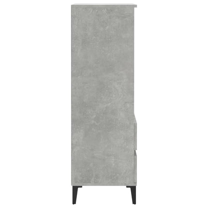 Hoge Kast 40X36X110 Cm Bewerkt Hout Betongrijs