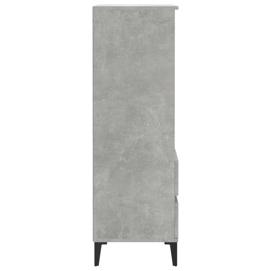 Hoge Kast 40X36X110 Cm Bewerkt Hout Betongrijs