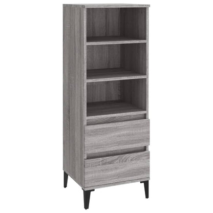 Hoge Kast 40X36X110 Cm Bewerkt Hout Grijs Sonoma