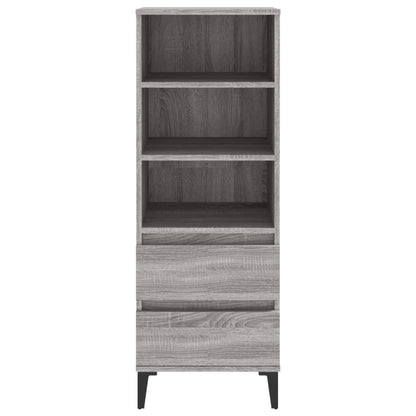 Hoge Kast 40X36X110 Cm Bewerkt Hout Grijs Sonoma