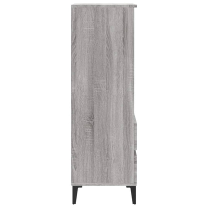 Hoge Kast 40X36X110 Cm Bewerkt Hout Grijs Sonoma