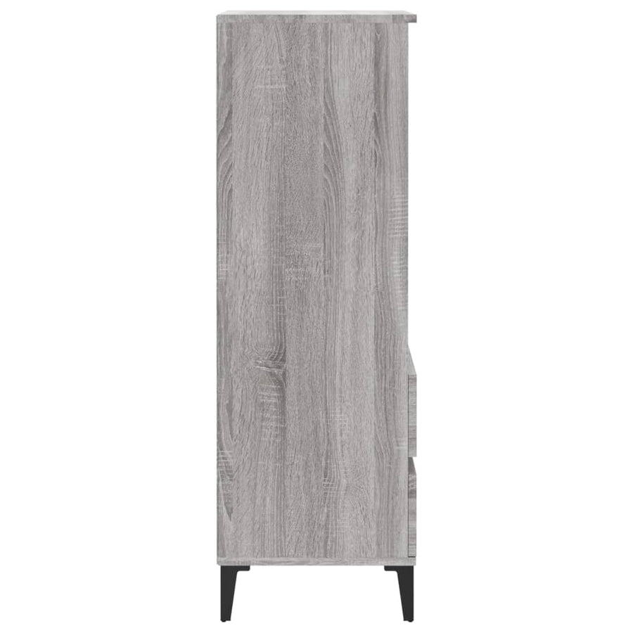 Hoge Kast 40X36X110 Cm Bewerkt Hout Grijs Sonoma