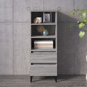 Hoge kast 40x36x110 cm grijs sonoma bewerkt hout