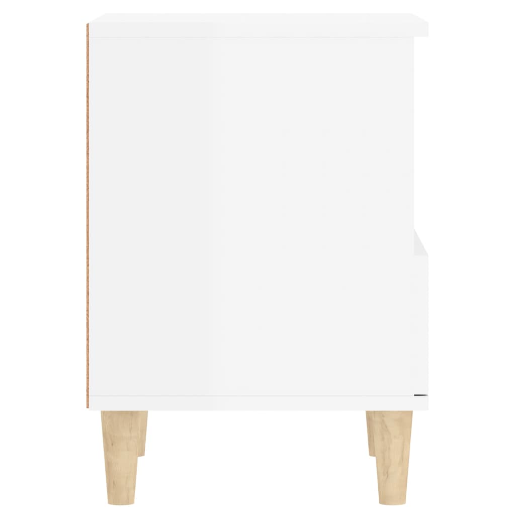 Nachtkastjes 2 St 40X35X50 Cm Hoogglans Wit