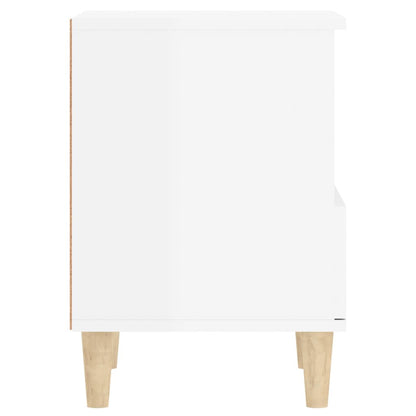 Nachtkastjes 2 St 40X35X50 Cm Hoogglans Wit