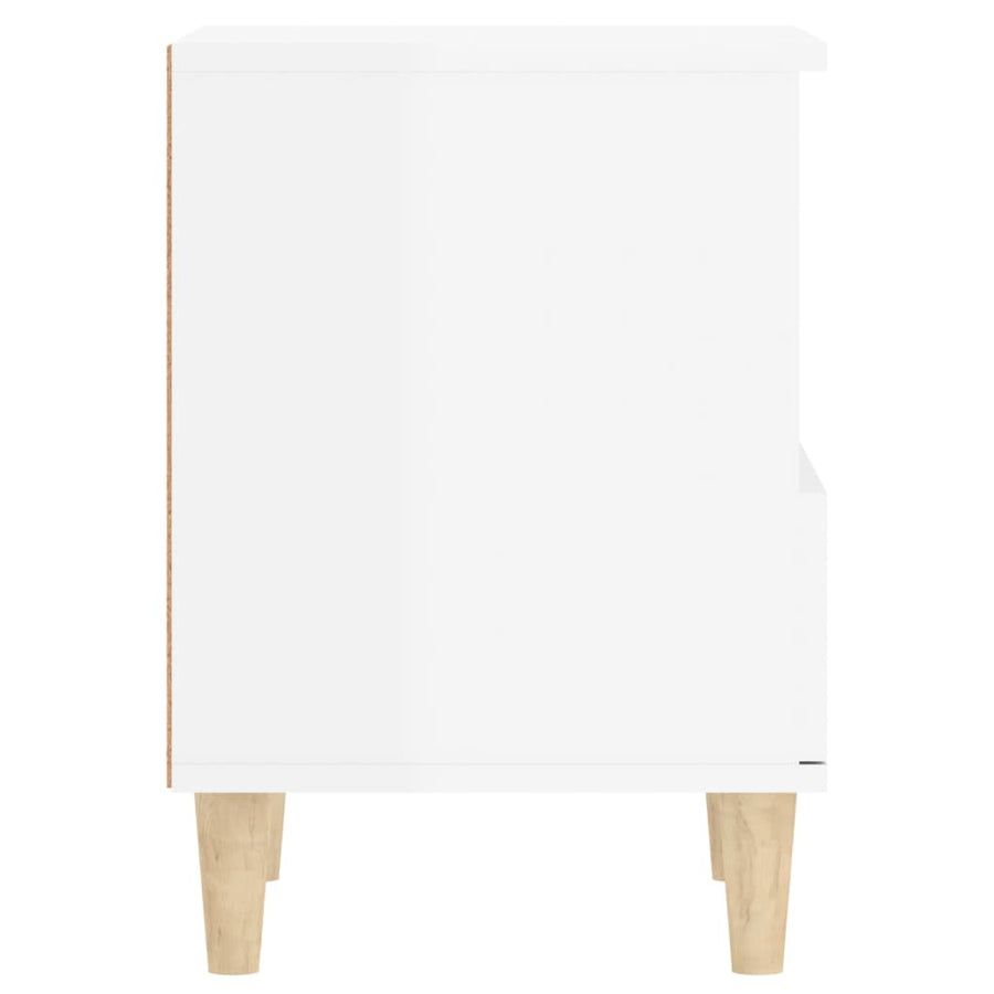 Nachtkastjes 2 St 40X35X50 Cm Hoogglans Wit