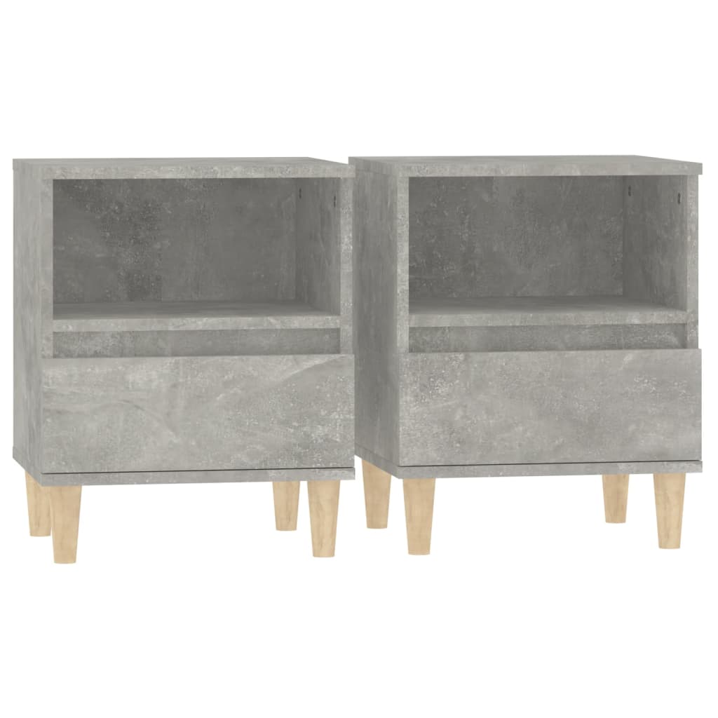Nachtkastjes 2 St 40X35X50 Cm Betongrijs