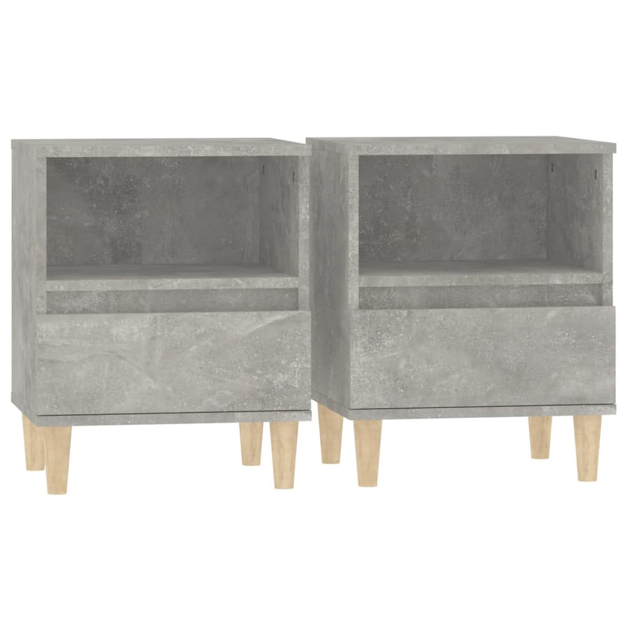 Nachtkastjes 2 St 40X35X50 Cm Betongrijs