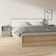 Nightstands 2 pcs 40x35x50 cm concrete grey