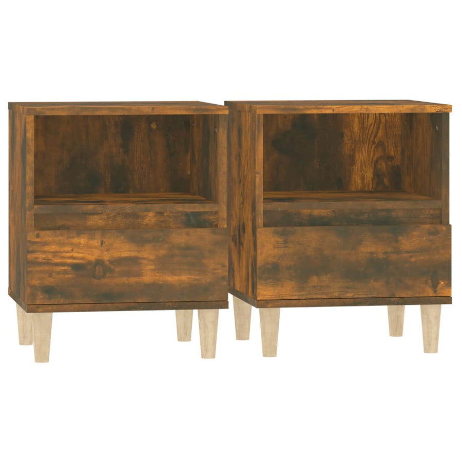 Nachtkastjes 2 St 40X35X50 Cm Gerookt Eikenkleurig