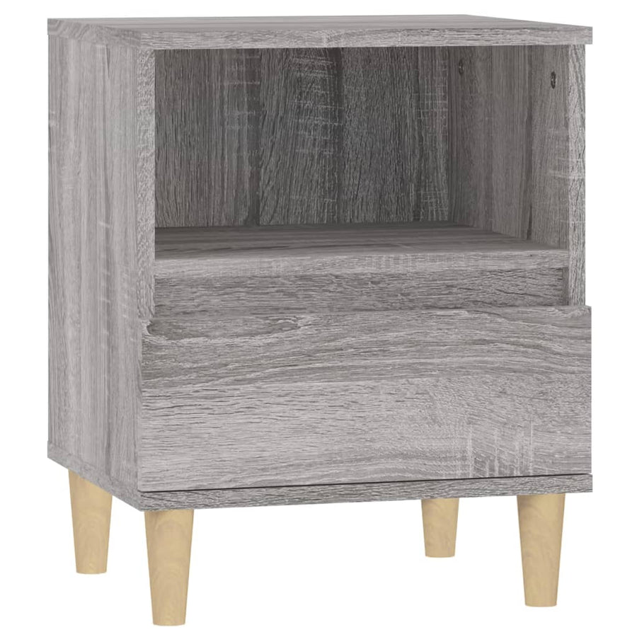 Nachtkastje 40X35X50 Cm Grijs Sonoma Eikenkleurig