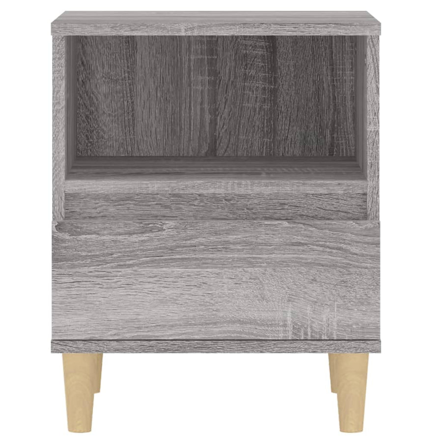 Nachtkastje 40X35X50 Cm Grijs Sonoma Eikenkleurig