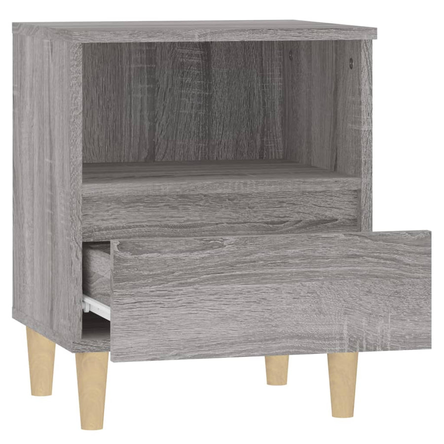 Nachtkastje 40X35X50 Cm Grijs Sonoma Eikenkleurig