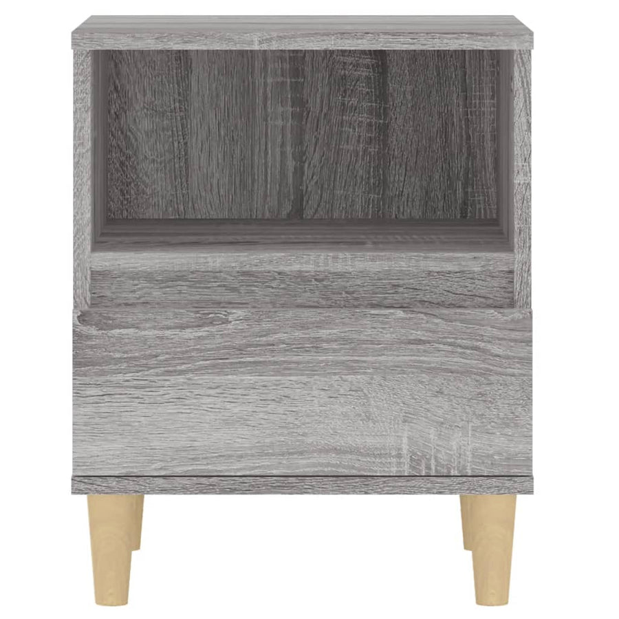 Nachtkastjes 2 St 40X35X50 Cm Grijs Sonoma Eikenkleurig