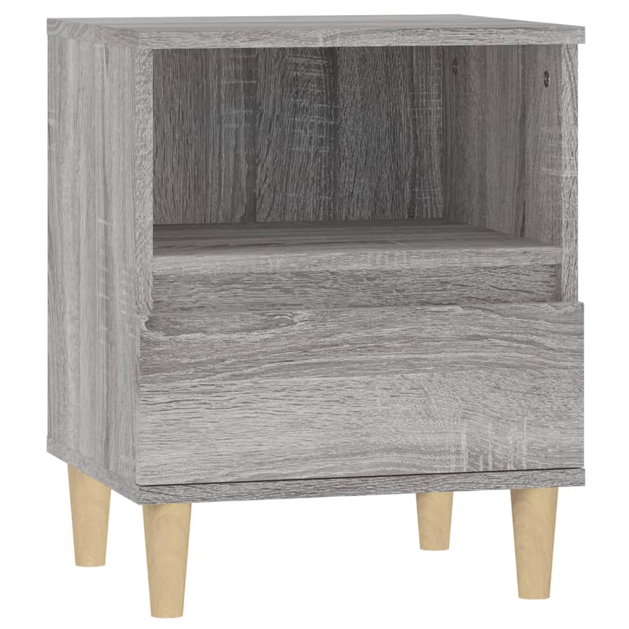 Nachtkastjes 2 St 40X35X50 Cm Grijs Sonoma Eikenkleurig