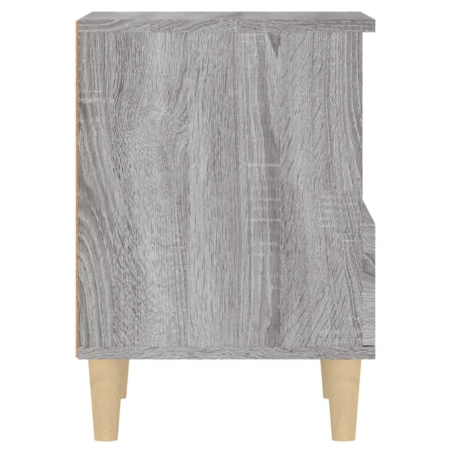 Nachtkastjes 2 St 40X35X50 Cm Grijs Sonoma Eikenkleurig