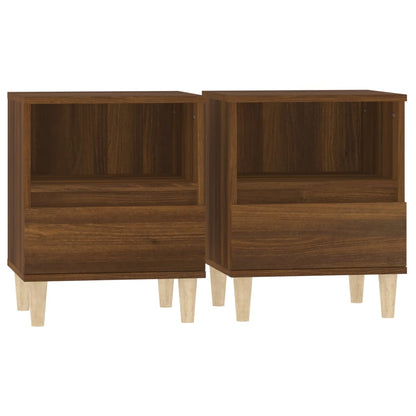 Nachtkastjes 2 St 40X35X50 Cm Bruin Eikenkleur
