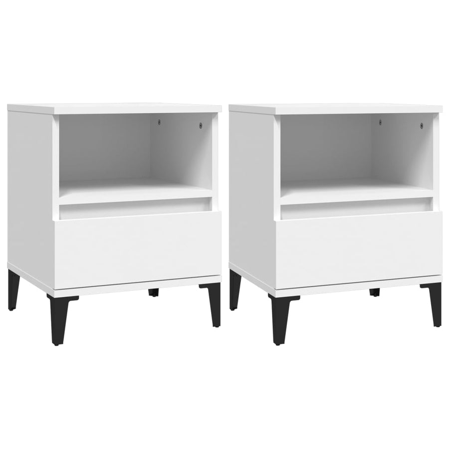 Nachtkastjes 2 St 40X35X50 Cm Wit