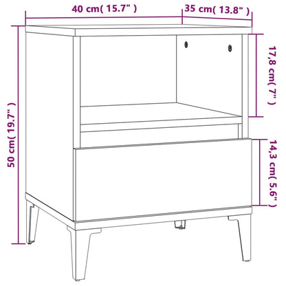 Nachtkastjes 2 St 40X35X50 Cm Wit