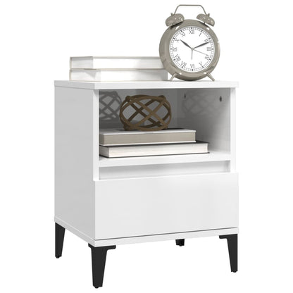 Nachtkastjes 2 St 40X35X50 Cm Hoogglans Wit