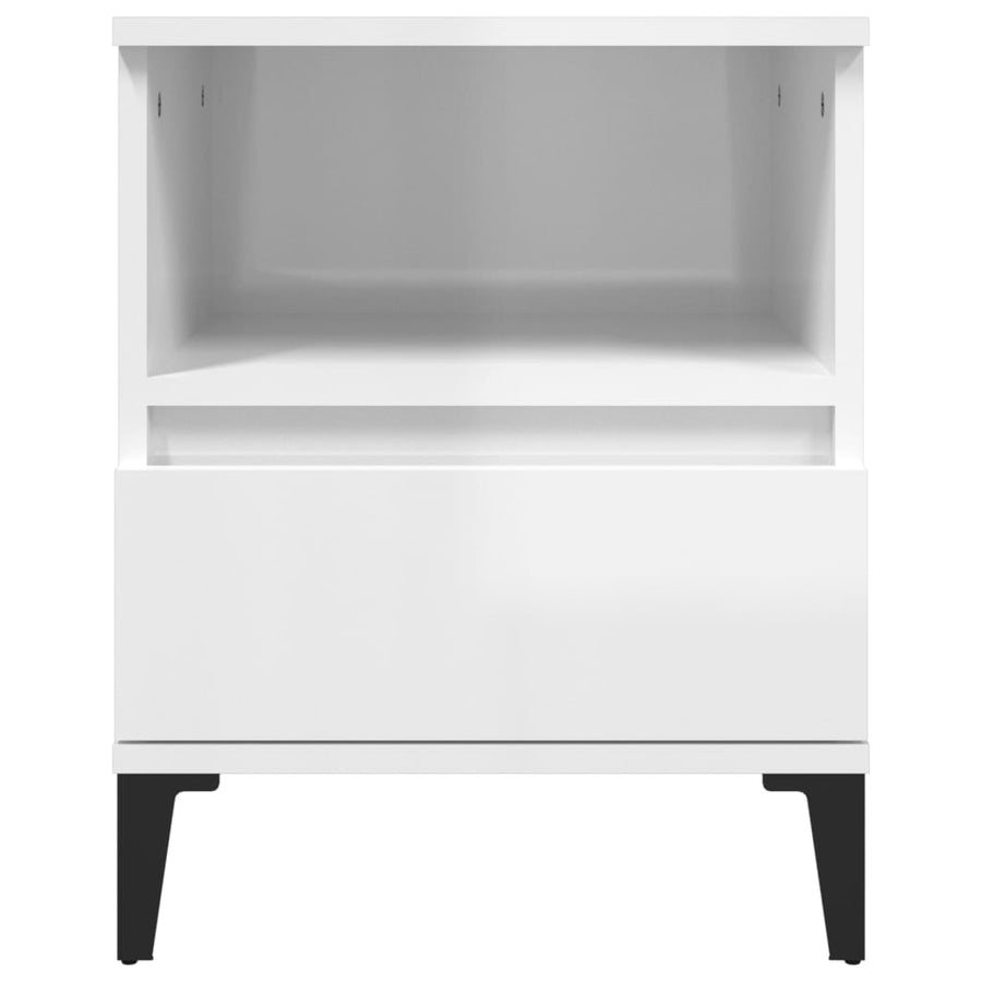 Nachtkastjes 2 St 40X35X50 Cm Hoogglans Wit