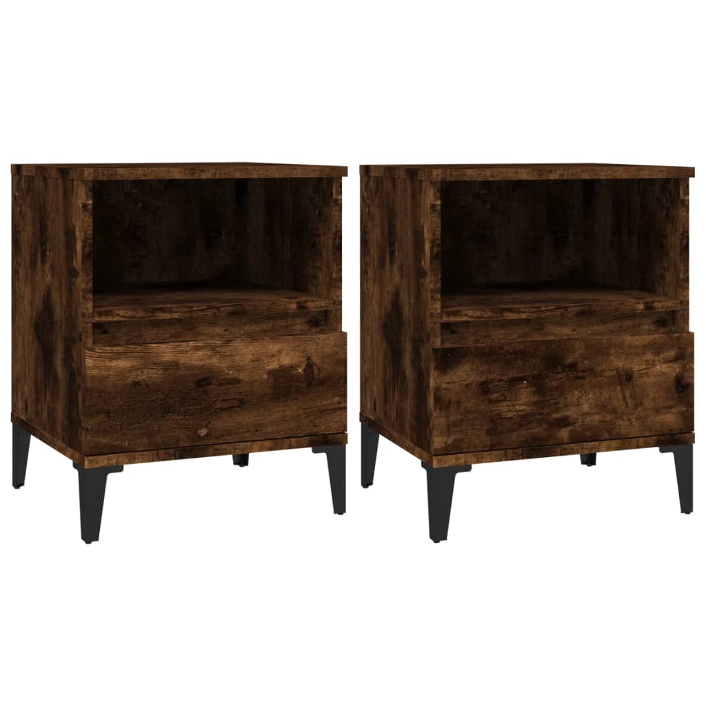 Nachtkastjes 2 St 40X35X50 Cm Gerookt Eikenkleurig