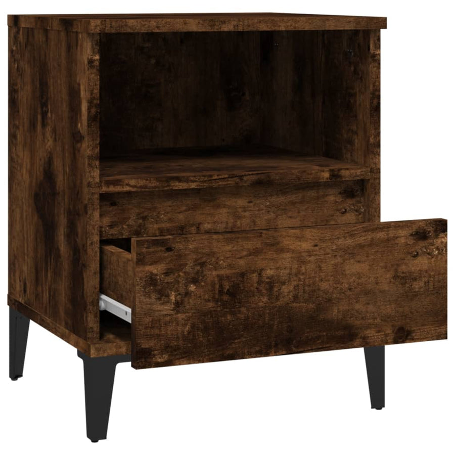 Nachtkastjes 2 St 40X35X50 Cm Gerookt Eikenkleurig