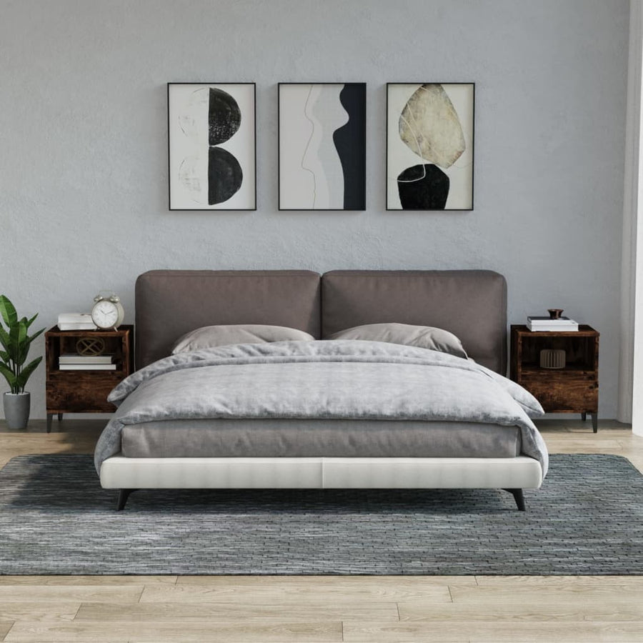 Nachtkastjes 2 St 40X35X50 Cm Gerookt Eikenkleurig