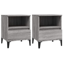 Nachtkastjes 2 St 40X35X50 Cm Grijs Sonoma Eikenkleurig