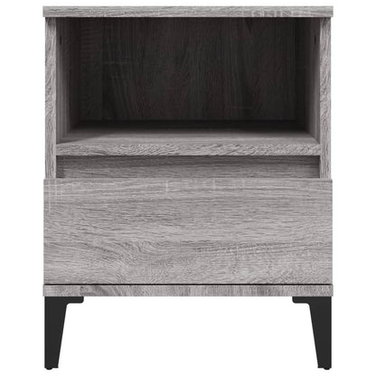 Nachtkastjes 2 St 40X35X50 Cm Grijs Sonoma Eikenkleurig