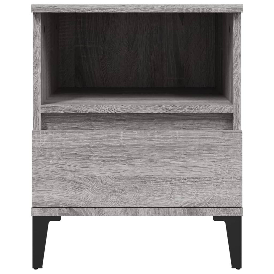 Nachtkastjes 2 St 40X35X50 Cm Grijs Sonoma Eikenkleurig