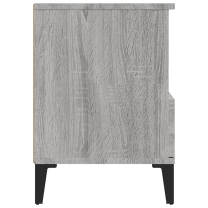 Nachtkastjes 2 St 40X35X50 Cm Grijs Sonoma Eikenkleurig