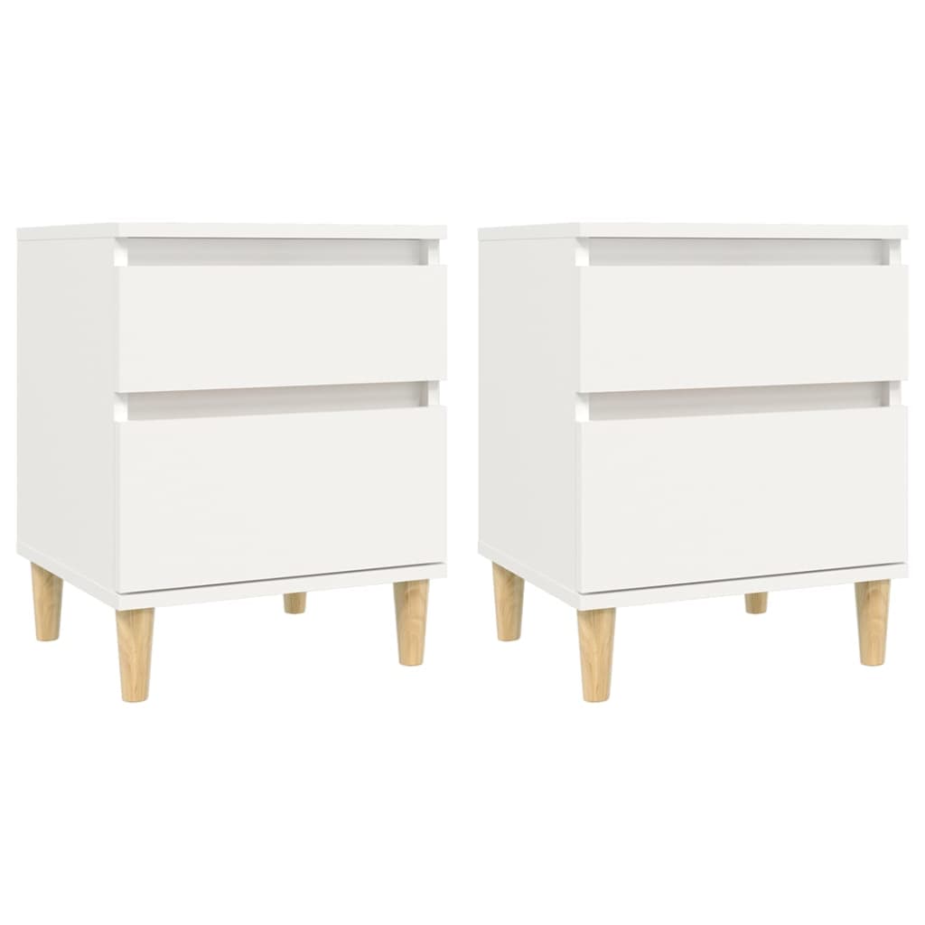 Nachtkastjes 2 St 40X35X50 Cm Wit