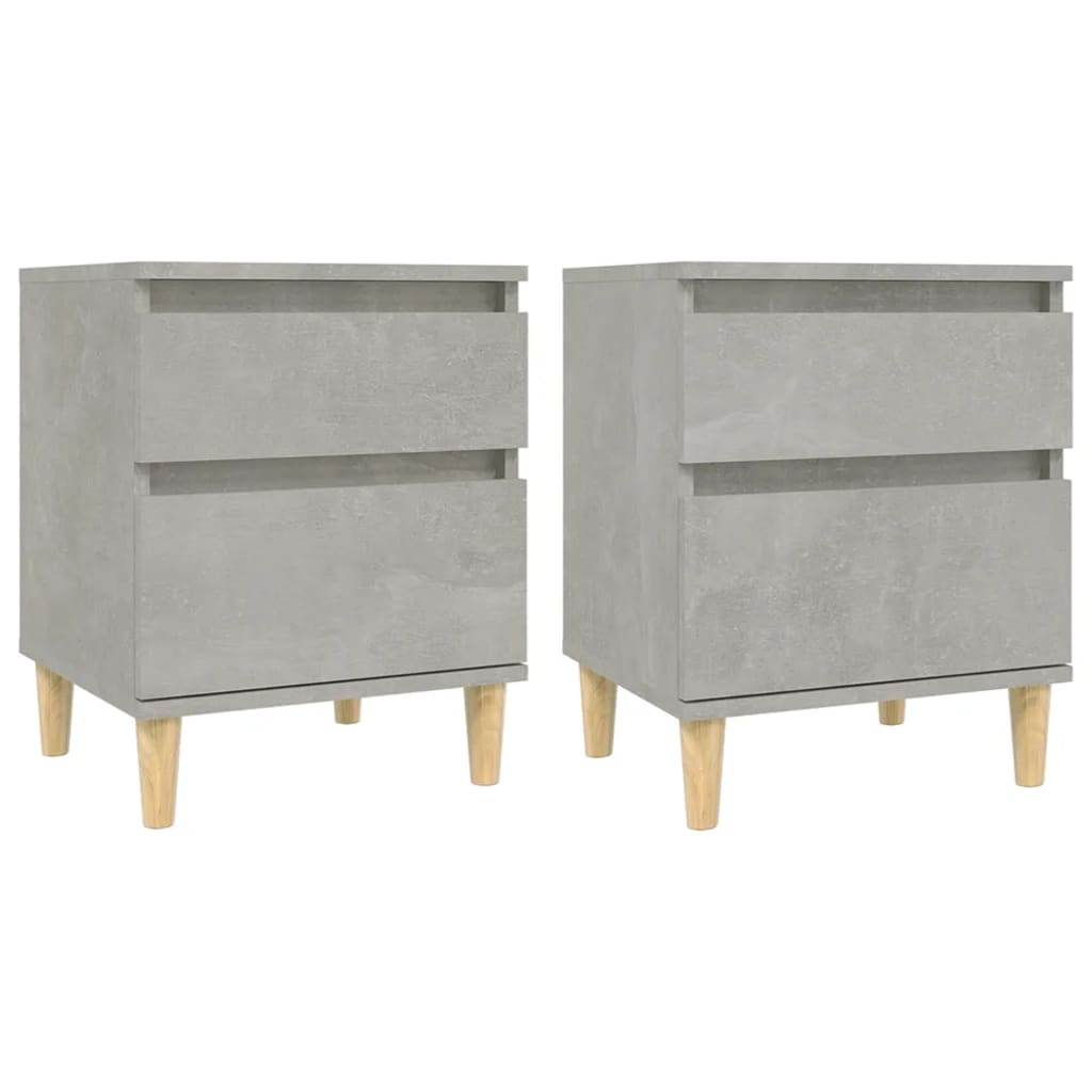 Nachtkastjes 2 St 40X35X50 Cm Betongrijs