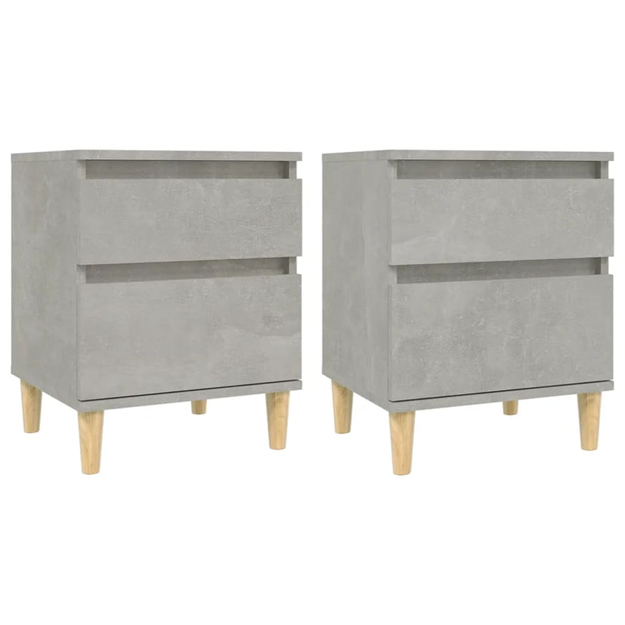 Nachtkastjes 2 St 40X35X50 Cm Betongrijs