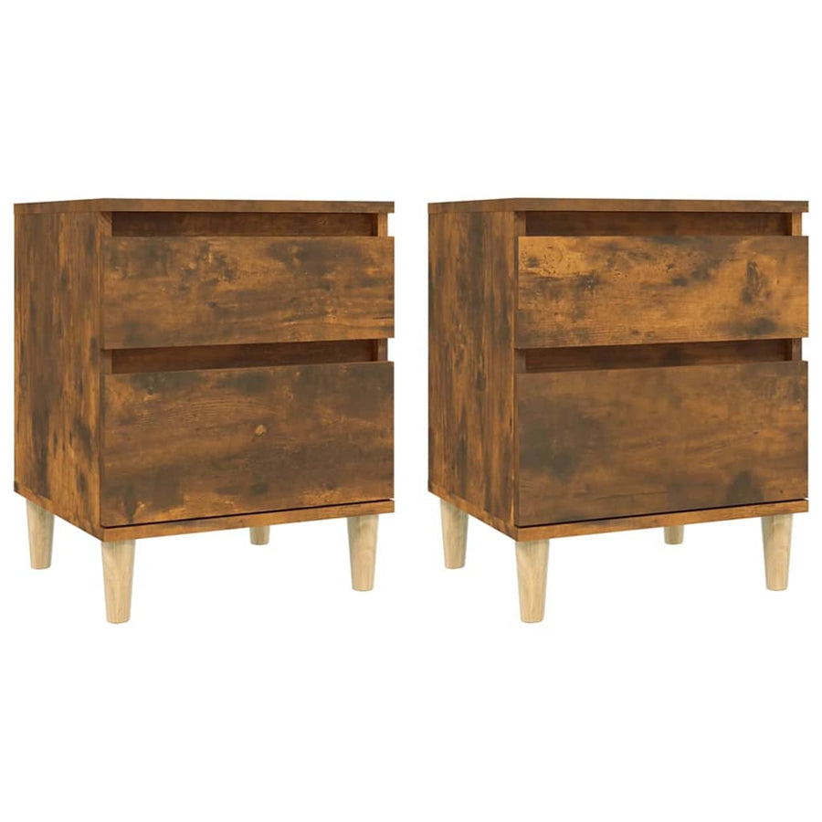 Nachtkastjes 2 St 40X35X50 Cm Gerookt Eikenkleurig