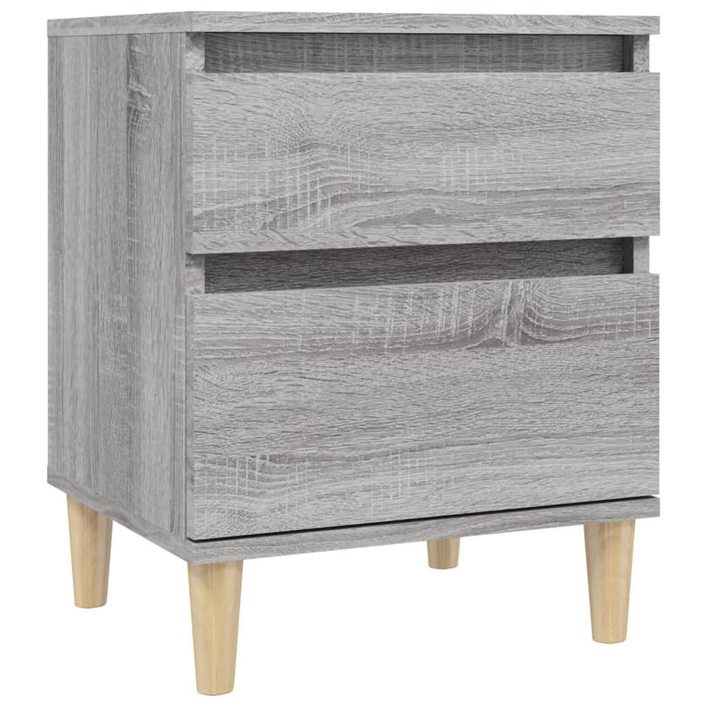 Nachtkastjes 2 St 40X35X50 Cm Grijs Sonoma Eikenkleurig