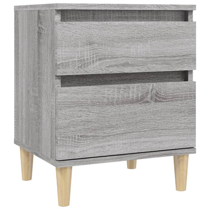 Nachtkastjes 2 St 40X35X50 Cm Grijs Sonoma Eikenkleurig