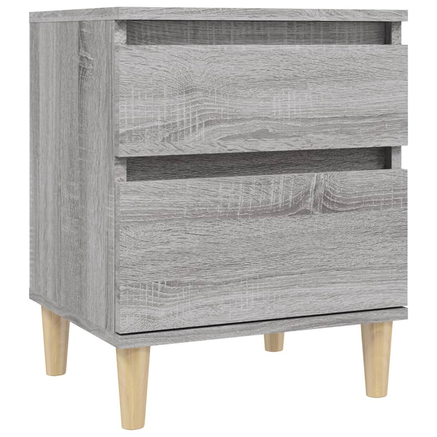 Nachtkastjes 2 St 40X35X50 Cm Grijs Sonoma Eikenkleurig
