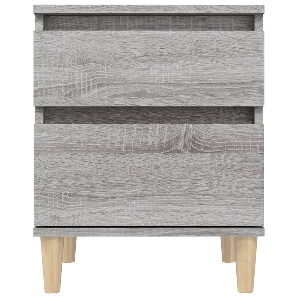 Nachtkastjes 2 St 40X35X50 Cm Grijs Sonoma Eikenkleurig